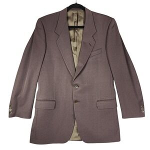 Conte di Roma Sport Coat 39R Men Brown Virgin Wool Two‎ Button Blazer Made Italy